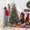 Pre Lit Cashmere Christmas Tree Flocked Artificial Pine with 2-in-1 LED Lights and Pine Cones